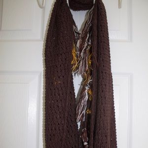Urban outfitters knit/fringe scarf